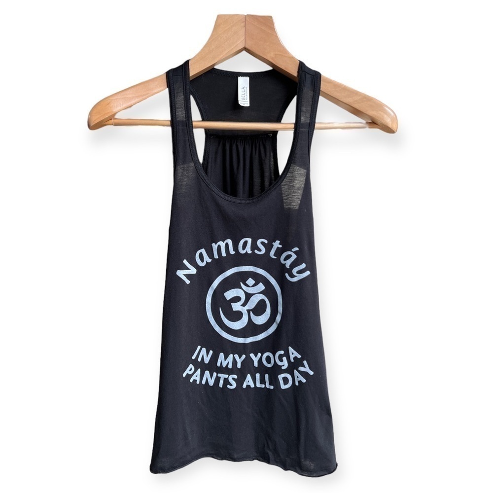 Namastay In My Yoga Pants All Day Women’s Tank Top, Small - Picture 2 of 7